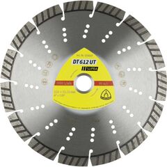  Klingspor Supra DT 612 UT Diamanttrennscheiben DT 612 UT Diamanttrennscheiben, 180 x 2,6 x 22,23 mm 11 Segmente 42 x 2,6 x 12 mm, Standard Turbo 12460863