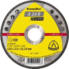  Klingspor A 24 R SUPRA Trennscheibe A 24 R Trennscheiben 115 x 2,5 x 22,23 mm gerade 12460916