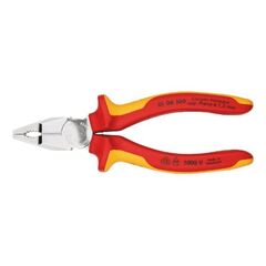 Kombizangen Chrom-Vanadin KNIPEX 01 06 160 Kombizange Chrom-Vanadin isoliert mit Mehrkomponenten-Hüllen, VDE-geprüft verchromt 160 mm 12381033