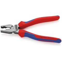  Kraft-Kombizangen KNIPEX 02 02 180 Kraft-Kombizange mit Mehrkomponenten-Hüllen schwarz atramentiert 180 mm 12381039