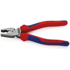  Kraft-Kombizangen KNIPEX 02 02 200 Kraft-Kombizange mit Mehrkomponenten-Hüllen schwarz atramentiert 200 mm 12381038