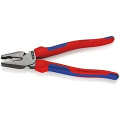  Kraft-Kombizangen KNIPEX 02 02 225 Kraft-Kombizange mit Mehrkomponenten-Hüllen schwarz atramentiert 225 mm 12381036