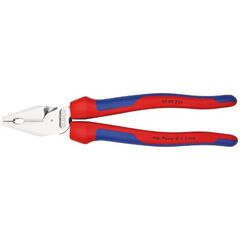  Kraft-Kombizangen KNIPEX 02 05 225 Kraft-Kombizange mit Mehrkomponenten-Hüllen verchromt 225 mm 12381045