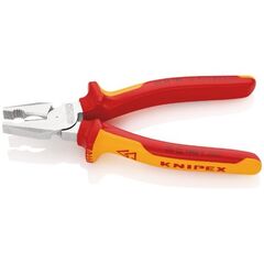  Kraft-Kombizangen KNIPEX 02 06 180 Kraft-Kombizange isoliert mit Mehrkomponenten-Hüllen, VDE-geprüft verchromt 180 mm 12381048