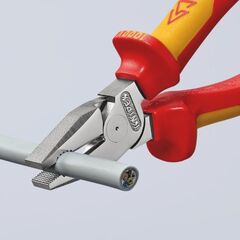  Kraft-Kombizangen KNIPEX 02 06 225 Kraft-Kombizange isoliert mit Mehrkomponenten-Hüllen, VDE-geprüft verchromt 225 mm 12381044