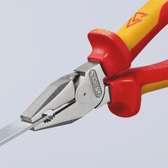  Kraft-Kombizangen KNIPEX 02 06 225 Kraft-Kombizange isoliert mit Mehrkomponenten-Hüllen, VDE-geprüft verchromt 225 mm 12381044