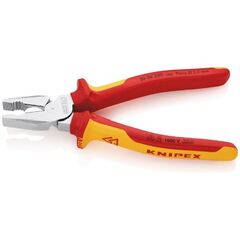  Kraft-Kombizangen KNIPEX 02 06 200 Kraft-Kombizange isoliert mit Mehrkomponenten-Hüllen, VDE-geprüft verchromt 200 mm 12381047