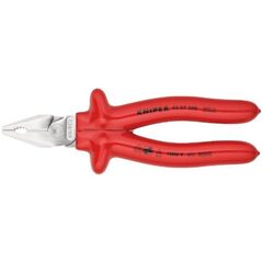  Kraft-Kombizangen KNIPEX 02 07 200 Kraft-Kombizange tauchisoliert, VDE-geprüft verchromt 200 mm 12381043