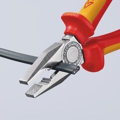  Kombizangen Kombizangen KNIPEX 03 06 200 Kombizange isoliert mit Mehrkomponenten-Hüllen, VDE-geprüft verchromt 200 mm 12381012