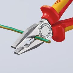  Kombizangen Kombizangen KNIPEX 03 06 200 Kombizange isoliert mit Mehrkomponenten-Hüllen, VDE-geprüft verchromt 200 mm 12381012