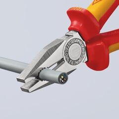  Kombizangen Kombizangen KNIPEX 03 06 200 Kombizange isoliert mit Mehrkomponenten-Hüllen, VDE-geprüft verchromt 200 mm 12381012