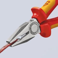  Kombizangen Kombizangen KNIPEX 03 06 200 Kombizange isoliert mit Mehrkomponenten-Hüllen, VDE-geprüft verchromt 200 mm 12381012