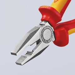  Kombizangen Kombizangen KNIPEX 03 06 200 Kombizange isoliert mit Mehrkomponenten-Hüllen, VDE-geprüft verchromt 200 mm 12381012