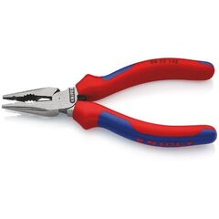  Spitz-Kombizangen KNIPEX 08 22 145 Spitz-Kombizange mit Mehrkomponenten-Hüllen schwarz atramentiert 145 mm 12381051