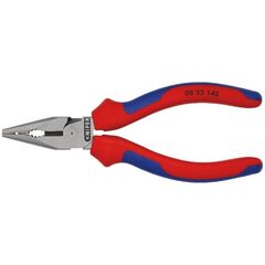  Spitz-Kombizangen KNIPEX 08 22 145 Spitz-Kombizange mit Mehrkomponenten-Hüllen schwarz atramentiert 145 mm 12381051