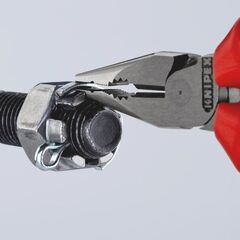  Spitz-Kombizangen KNIPEX 08 22 145 Spitz-Kombizange mit Mehrkomponenten-Hüllen schwarz atramentiert 145 mm 12381051