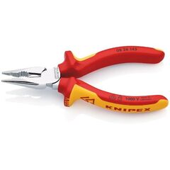  Spitz-Kombizangen KNIPEX 08 26 145 Spitz-Kombizange isoliert mit Mehrkomponenten-Hüllen, VDE-geprüft verchromt 145 mm 12381052