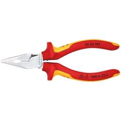  Spitz-Kombizangen KNIPEX 08 26 145 Spitz-Kombizange isoliert mit Mehrkomponenten-Hüllen, VDE-geprüft verchromt 145 mm 12381052