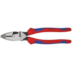  Kraft-Kombizangen "Lineman's Pliers" amerikanisches Modell KNIPEX 09 02 240 Kraft-Kombizange "Lineman's Pliers" amerikanisches Modell mit Mehrkomponenten-Hüllen schwarz atramentiert 240 mm 12381059
