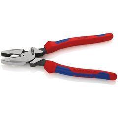  Kraft-Kombizangen "Lineman's Pliers" amerikanisches Modell KNIPEX 09 02 240 Kraft-Kombizange "Lineman's Pliers" amerikanisches Modell mit Mehrkomponenten-Hüllen schwarz atramentiert 240 mm 12381059