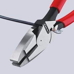  Kraft-Kombizangen "Lineman's Pliers" amerikanisches Modell KNIPEX 09 11 240 Kraft-Kombizange "Lineman's Pliers" amerikanisches Modell mit rutschhemmendem Kunststoff überzogen schwarz atramentiert 240 mm 12381061