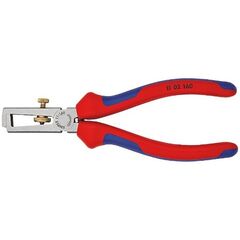  Abisolierzangen universal KNIPEX 11 02 160 Abisolierzange mit Öffnungsfeder, universal mit Mehrkomponenten-Hüllen schwarz atramentiert 160 mm 12380409
