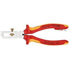  Abisolierzangen universal KNIPEX 11 06 160 T Abisolierzange mit Öffnungsfeder, universal isoliert mit Mehrkomponenten-Hüllen, VDE-geprüft; mit integrierter isolierter Befestigungsöse zum Anbringen einer Absturzsicherung verchromt 160 mm 12380413