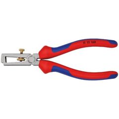  Abisolierzangen universal KNIPEX 11 12 160 Abisolierzange universal mit Mehrkomponenten-Hüllen schwarz atramentiert 160 mm 12380414