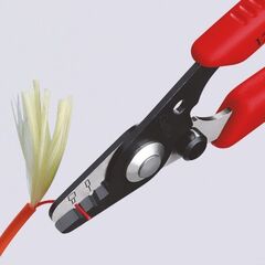  Abisolierzange für Glasfaserkabel KNIPEX 12 82 130 SB Abisolierzange für Glasfaserkabel mit Kunststoff-Griffhüllen brüniert 130 mm 12380357