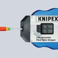  Abisolierwerkzeug für Glasfaserkabel KNIPEX 12 85 100 SB Abisolierwerkzeug für Glasfaserkabel  100 mm 12380358