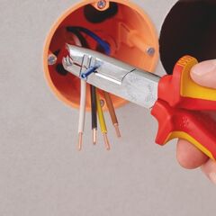  Abmantelungszangen KNIPEX 13 46 165 Abmantelungszange isoliert mit Mehrkomponenten-Hüllen, VDE-geprüft verchromt 165 mm 12380364