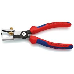  KNIPEX StriX® Abisolierzangen mit Kabelschere KNIPEX 13 62 180 StriX® Abisolierzangen mit Kabelschere mit Mehrkomponenten-Hüllen schwarz atramentiert 180 mm 12380368