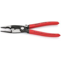  Elektro-Installationszangen KNIPEX 13 91 200 Elektro-Installationszange mit Kunststoff überzogen schwarz atramentiert 200 mm 12380318
