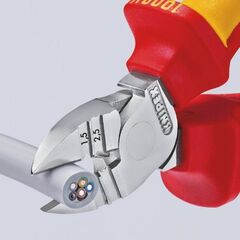 Abisolier-Seitenschneider KNIPEX 14 26 160 Abisolier-Seitenschneider isoliert mit Mehrkomponenten-Hüllen, VDE-geprüft verchromt 160 mm 12380370