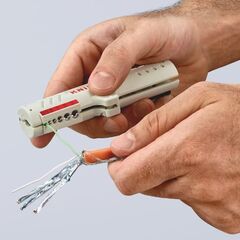  Abmantelungswerkzeug für Datenkabel KNIPEX 16 65 125 SB Abmantelungswerkzeug für Datenkabel  125 mm 12380381