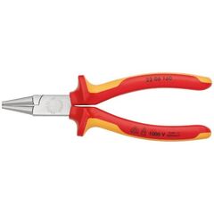 Rundzangen KNIPEX 22 06 160 Rundzange isoliert mit Mehrkomponenten-Hüllen, VDE-geprüft verchromt 160 mm 12380244