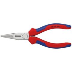  Flachrundzangen mit Schneide (Radiozangen) KNIPEX 25 02 160 Flachrundzange mit Schneide (Radiozange) mit Mehrkomponenten-Hüllen schwarz atramentiert 160 mm 12380841