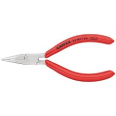  Flachrundzangen mit Schneide (Radiozangen) KNIPEX 25 03 125 Flachrundzange mit Schneide (Radiozange) mit Kunststoff überzogen verchromt 125 mm 12380840