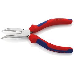  Flachrundzangen mit Schneide (Radiozangen) KNIPEX 25 25 160 Flachrundzange mit Schneide (Radiozange) mit Mehrkomponenten-Hüllen verchromt 160 mm 12380839