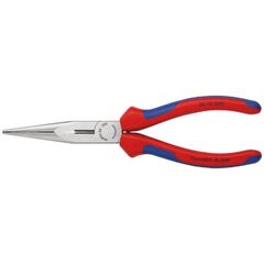  Flachrundzangen mit Schneide (Storchschnabelzangen) KNIPEX 26 12 200 Flachrundzange mit Schneide (Storchschnabelzange) mit Mehrkomponenten-Hüllen schwarz atramentiert 200 mm 12380824