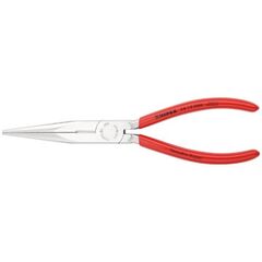  Flachrundzangen mit Schneide (Storchschnabelzangen) KNIPEX 26 13 200 Flachrundzange mit Schneide (Storchschnabelzange) mit Kunststoff überzogen verchromt 200 mm 12380834