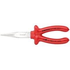  Flachrundzangen mit Schneide (Storchschnabelzangen) KNIPEX 26 17 200 Flachrundzange mit Schneide (Storchschnabelzange) tauchisoliert, VDE-geprüft verchromt 200 mm 12380825