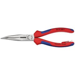  Flachrundzangen mit Schneide (Storchschnabelzangen) KNIPEX 26 22 200 T Flachrundzange mit Schneide (Storchschnabelzange) mit Mehrkomponenten-Hüllen, mit integrierter Befestigungsöse zum Anbringen einer Absturzsicherung schwarz atramentiert 200 mm 12380837