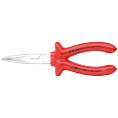  Flachrundzangen mit Schneide (Storchschnabelzangen) KNIPEX 26 27 200 Flachrundzange mit Schneide (Storchschnabelzange) tauchisoliert, VDE-geprüft verchromt 200 mm 12380835