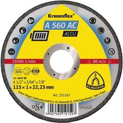 Klingspor A 560 AC Trennscheibe A 560 AC Trennscheiben, 115 x 1 x 22,23 mm gerade 12460960