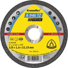 Klingspor A 946 TZ Trennscheibe A 946 TZ Trennscheiben, 125 x 1,6 x 22,23 mm gerade 12461009