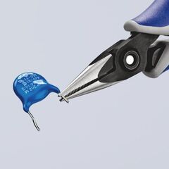  Präzisions-Elektronik-Greifzangen KNIPEX 34 52 130 Präzisions-Elektronik-Greifzange mit Mehrkomponenten-Hüllen brüniert 130 mm 12380896