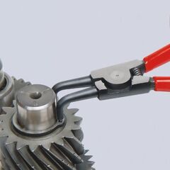  Kombizangen KNIPEX 46 31 A22 Sicherungsringzange für Außenringe auf Wellen 45° gewinkelt mit Kunststoff überzogen schwarz atramentiert 185 mm 12380257