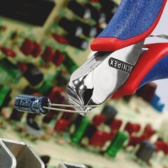  Elektronik-Vornschneider KNIPEX 64 42 115 SB Elektronik-Vornschneider mit Mehrkomponenten-Hüllen 115 mm 12380496
