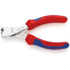  Schneidende Zangen Kraft-Vornschneider KNIPEX 67 05 140 Kraft-Vornschneider mit Mehrkomponenten-Hüllen verchromt 140 mm 12380516